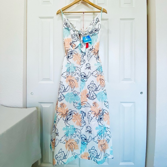 PatPat Dresses & Skirts - Disney Stitch Dresses with Tropical Flower Gradient